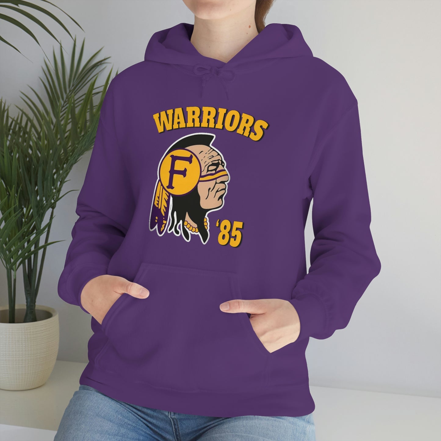 85 Warriors Indian Logo - Unisex Heavy Blend™ Hooded Sweatshirt