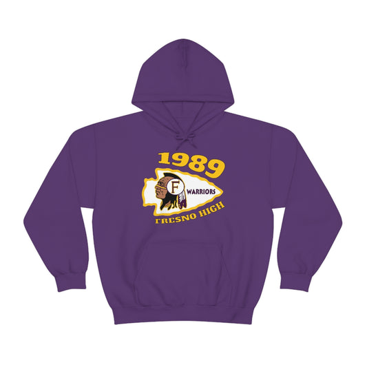 1989 Fresno High Warriors - Unisex Heavy Blend™ Hooded Sweatshirt
