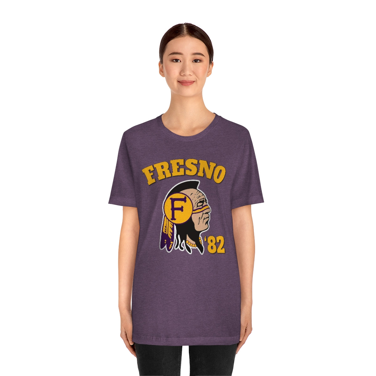 82 Fresno Indian Logo - Unisex Jersey Short Sleeve Tee