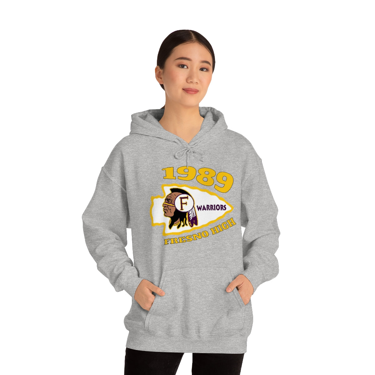 1989 Fresno High Warriors - Unisex Heavy Blend™ Hooded Sweatshirt