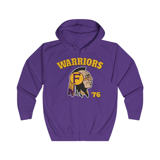 Warriors Indian Logo 76 - Unisex Full Zip Hoodie