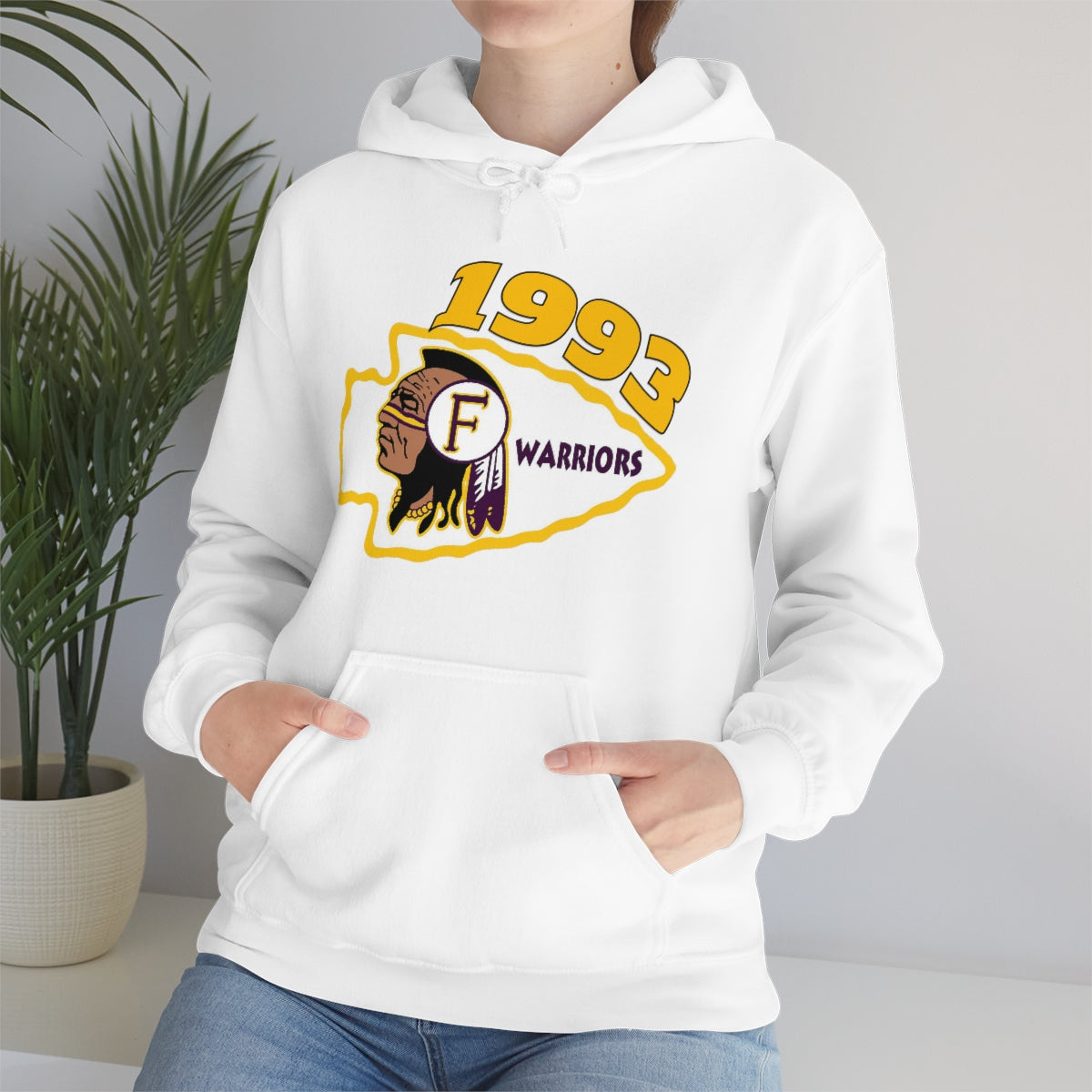 1993 Fresno High Warriors - Unisex Heavy Blend™ Hooded Sweatshirt