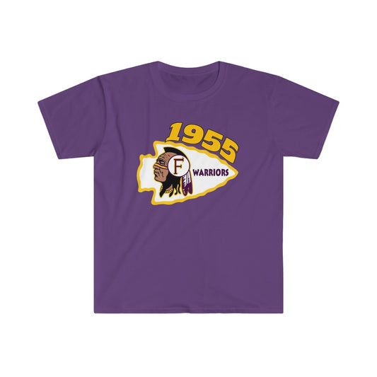 1955 Fresno High Warriors Top Side - Unisex Softstyle T-Shirt