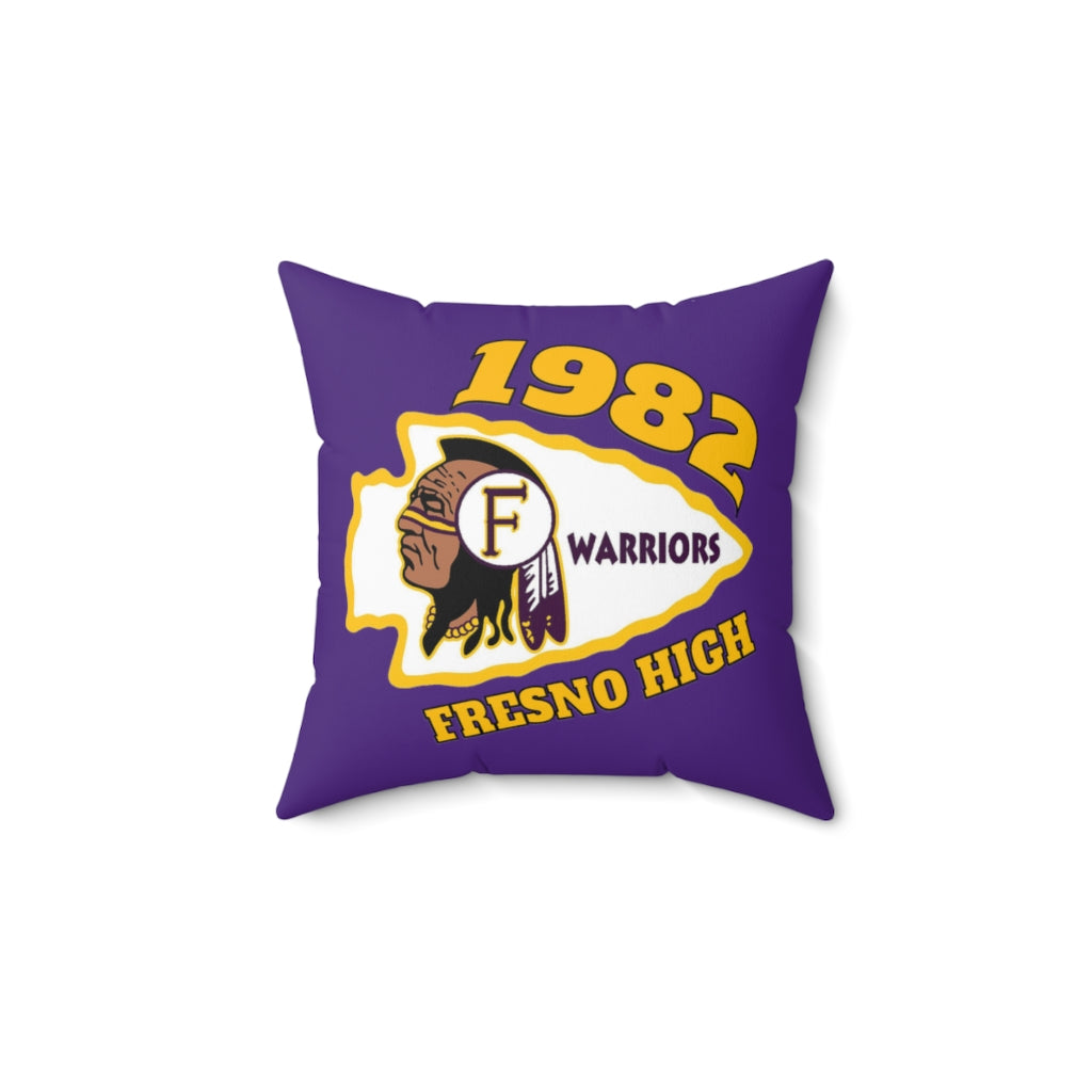 Fresno High Warriors 1982 - Spun Polyester Square Pillow