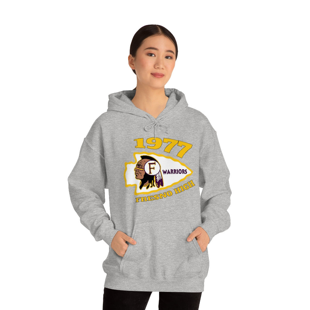 1977 Fresno High Tomahawk - Unisex Heavy Blend™ Hooded Sweatshirt