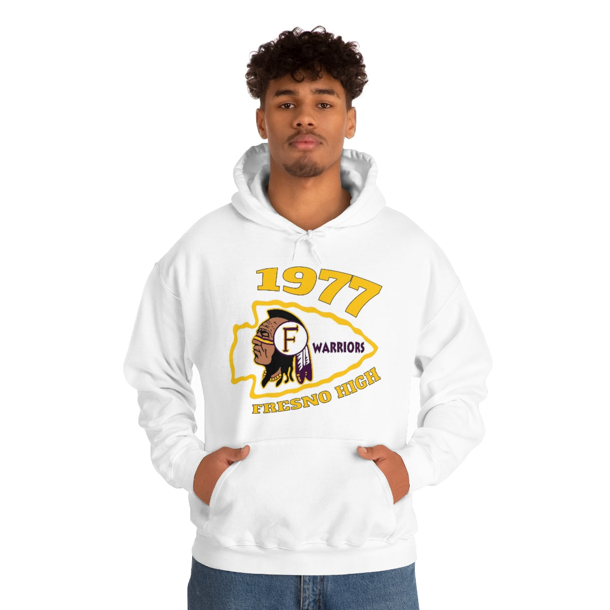 1977 Fresno High Tomahawk - Unisex Heavy Blend™ Hooded Sweatshirt