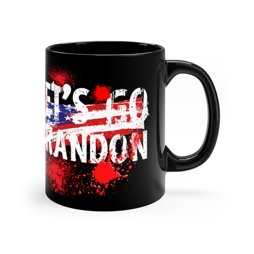 Let's Go Brandon Black Coffee Mug, 11oz