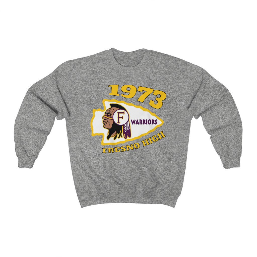 1973 Fresno High Warriors - Unisex Heavy Blend™ Crewneck Sweatshirt