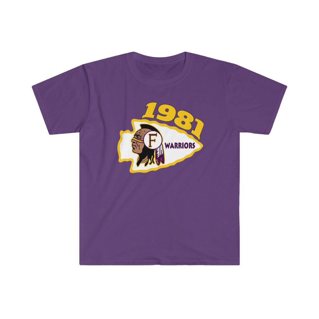 1981 Fresno High Warriors Top Side - Unisex Softstyle T-Shirt