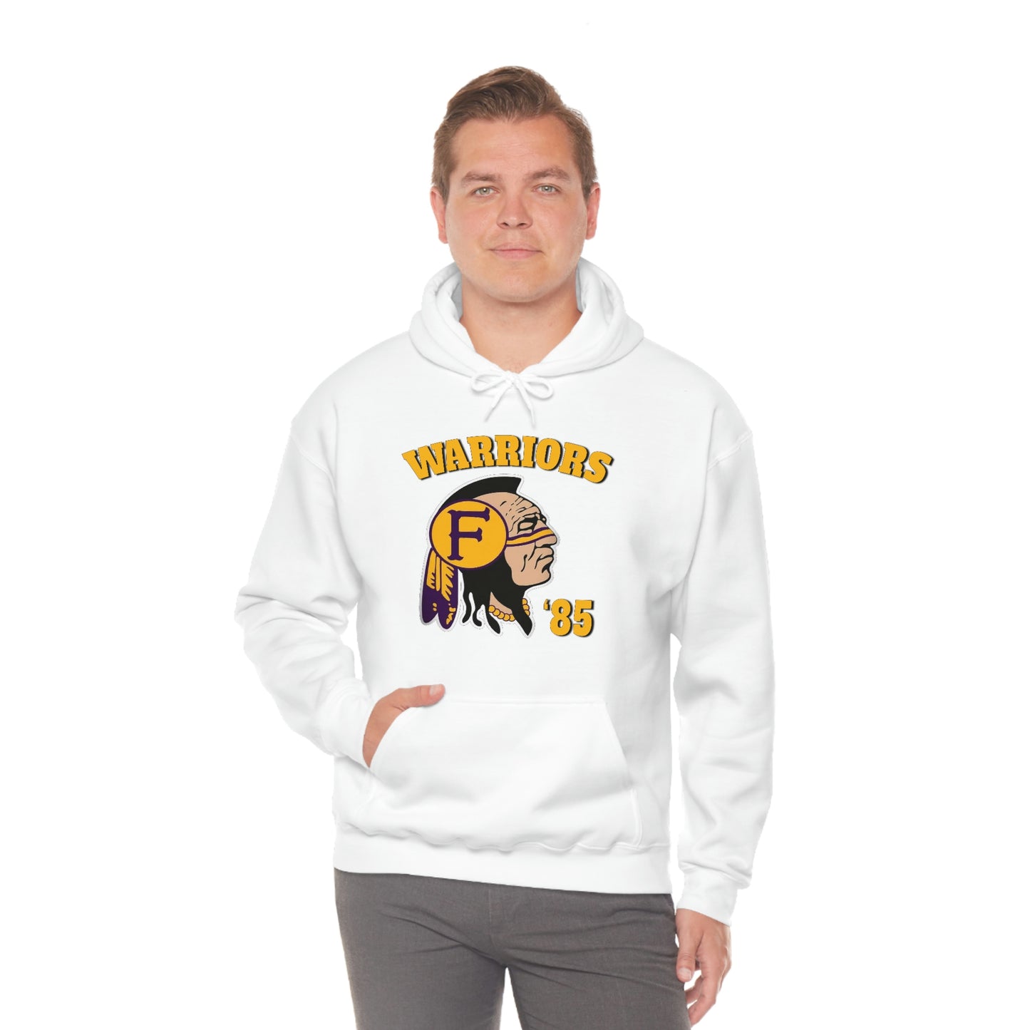 85 Warriors Indian Logo - Unisex Heavy Blend™ Hooded Sweatshirt