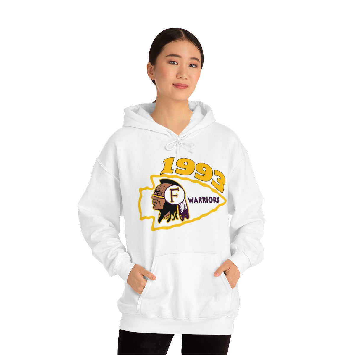 1993 Fresno High Warriors - Unisex Heavy Blend™ Hooded Sweatshirt