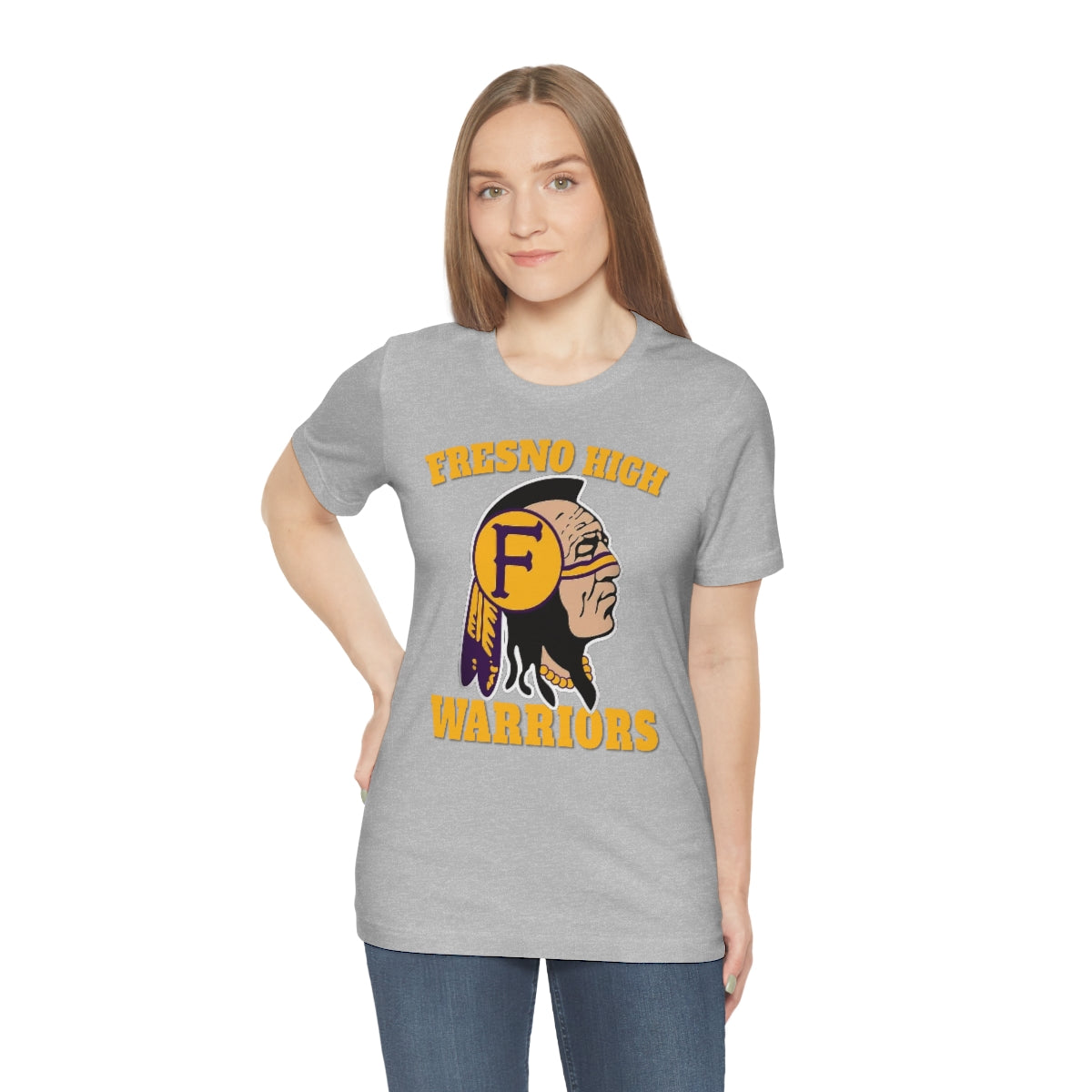 Fresno High Warriors Indian Head 3 - Bella Canvas 3001