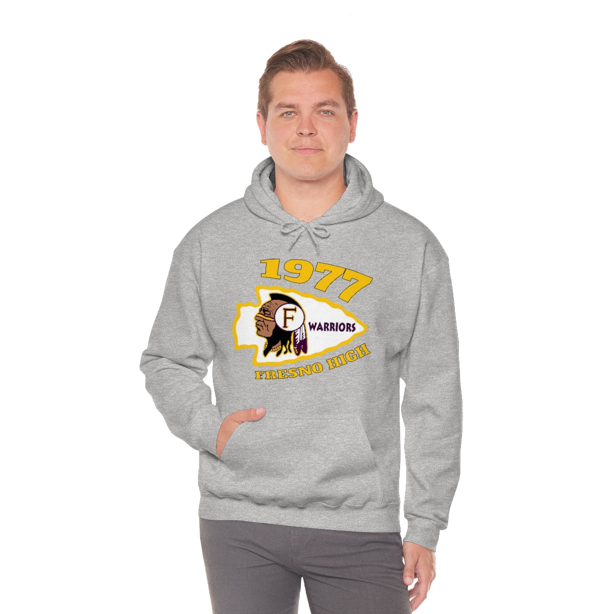 1977 Fresno High Tomahawk - Unisex Heavy Blend™ Hooded Sweatshirt