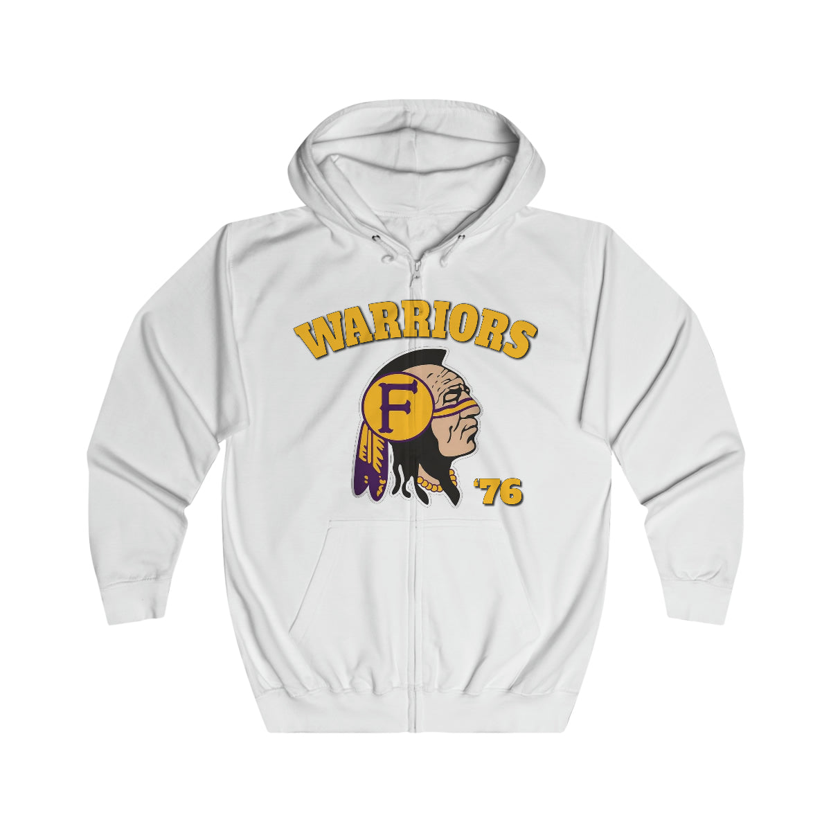 Warriors Indian Logo 76 - Unisex Full Zip Hoodie