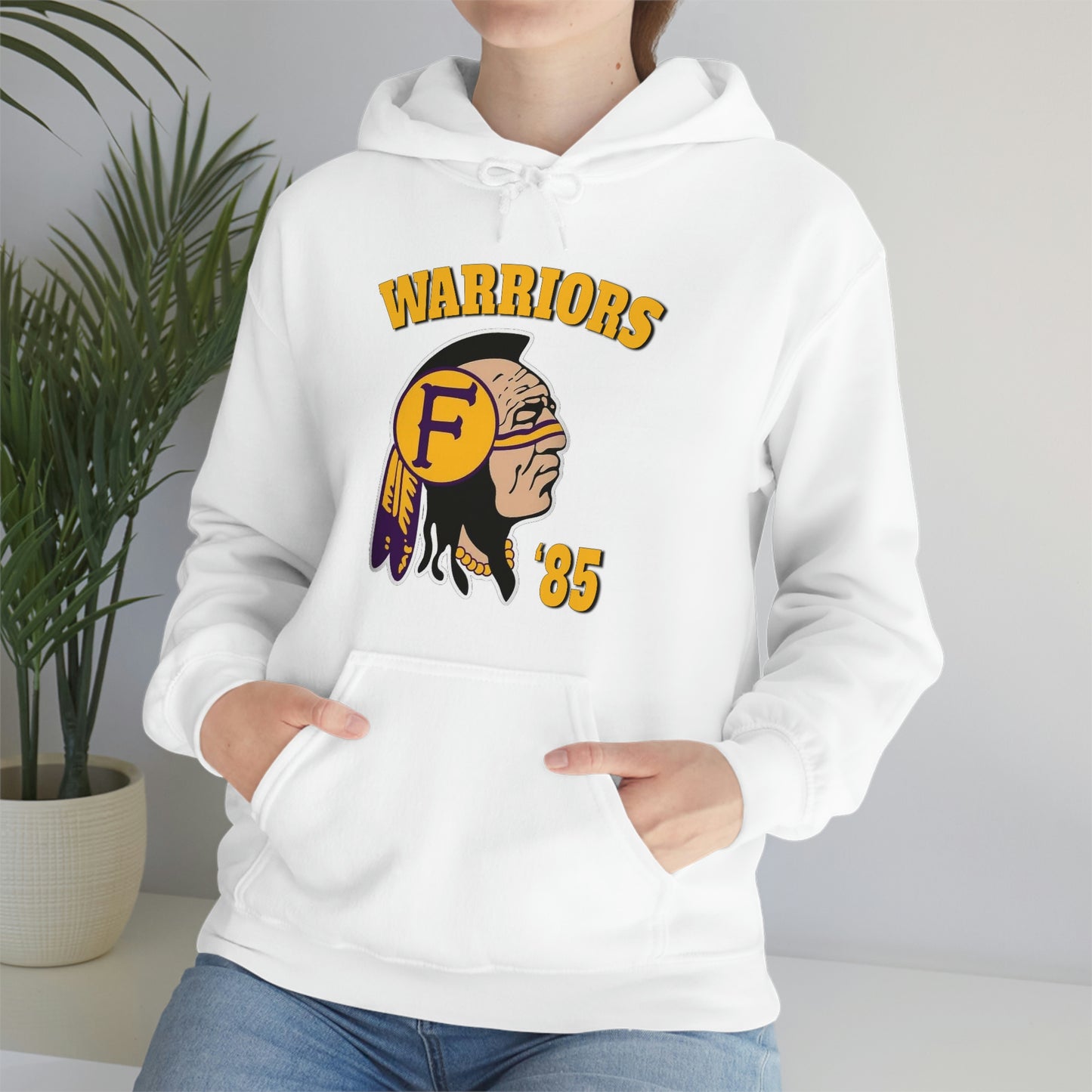 85 Warriors Indian Logo - Unisex Heavy Blend™ Hooded Sweatshirt