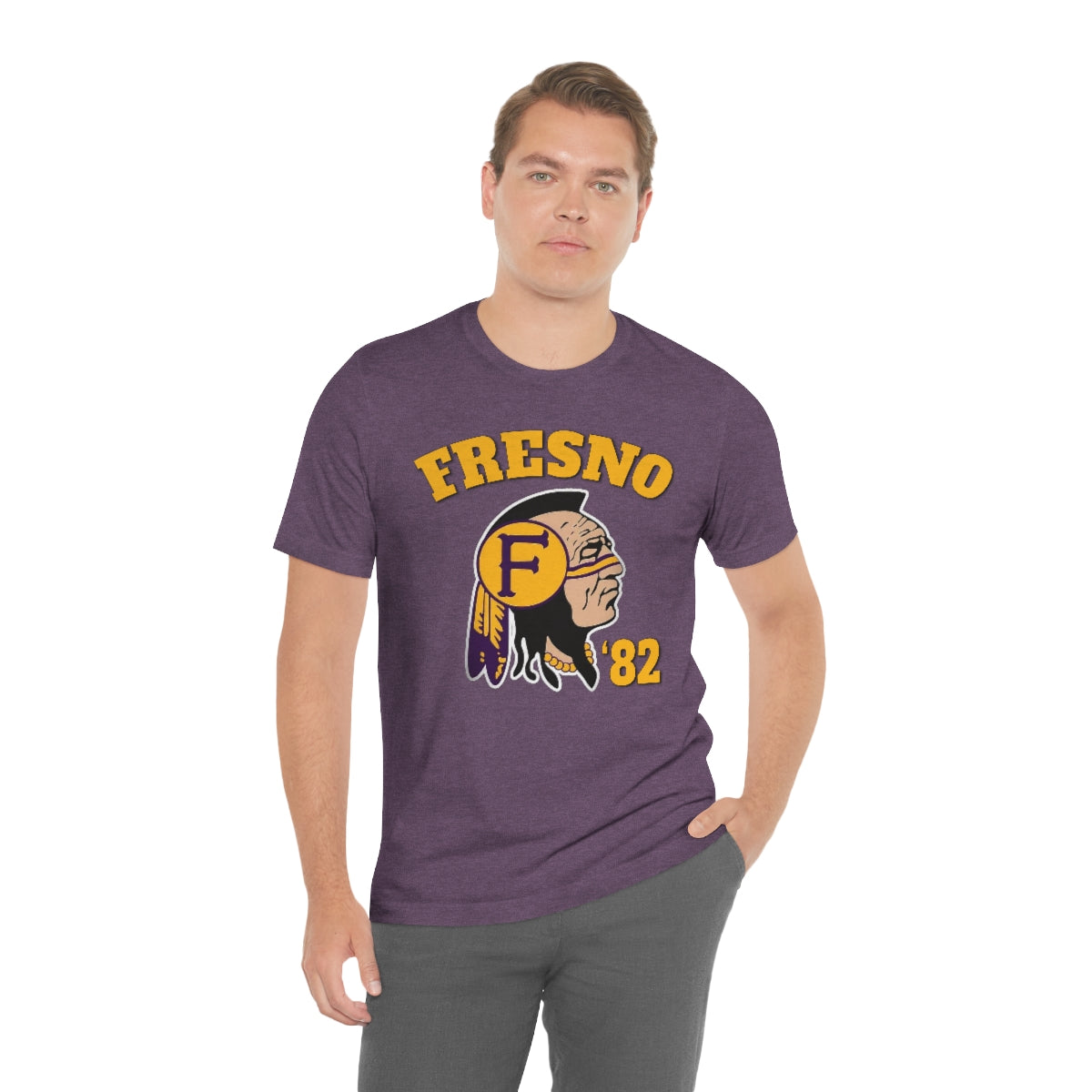 82 Fresno Indian Logo - Unisex Jersey Short Sleeve Tee