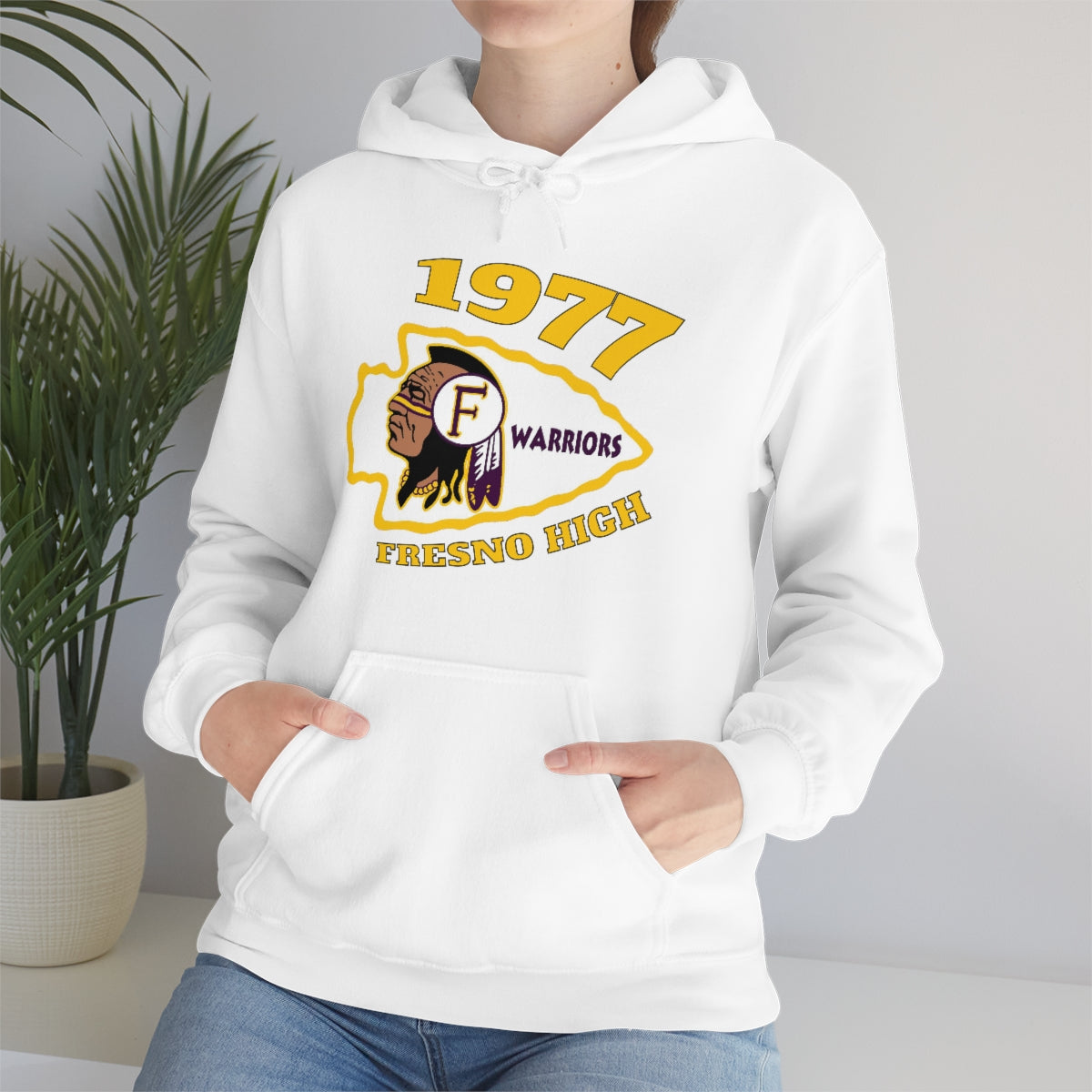 1977 Fresno High Tomahawk - Unisex Heavy Blend™ Hooded Sweatshirt