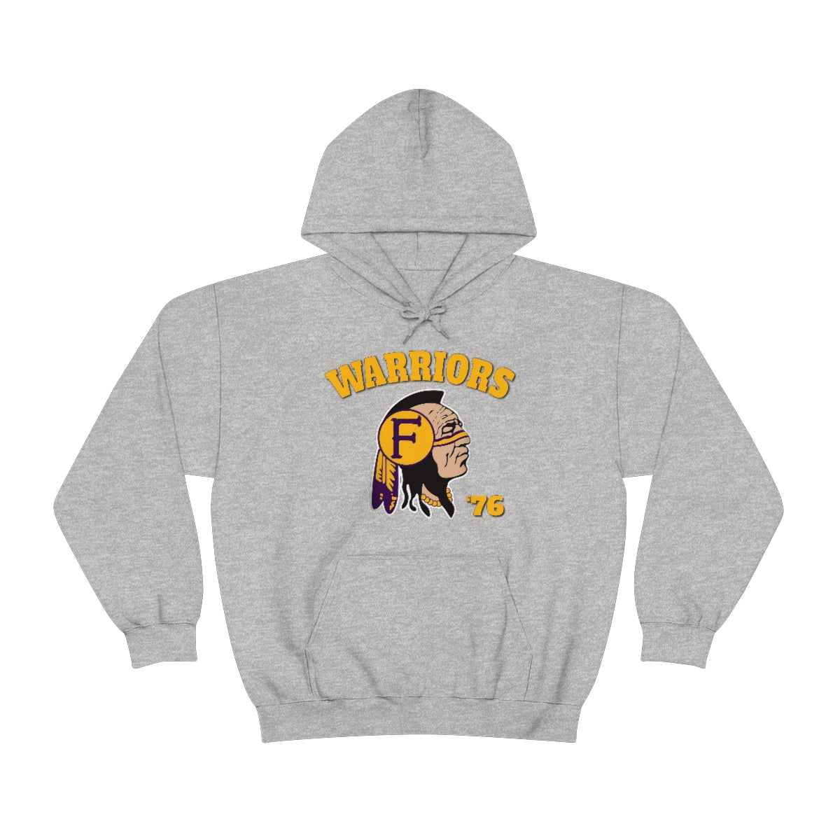 Warriors Indian Logo 76 - Unisex Heavy Blend™ Hooded Sweatshirt