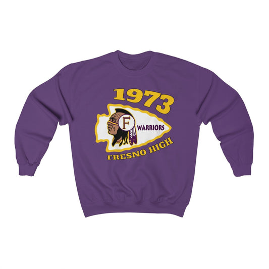 1973 Fresno High Warriors - Unisex Heavy Blend™ Crewneck Sweatshirt