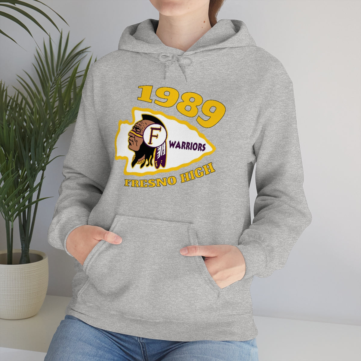 1989 Fresno High Warriors - Unisex Heavy Blend™ Hooded Sweatshirt