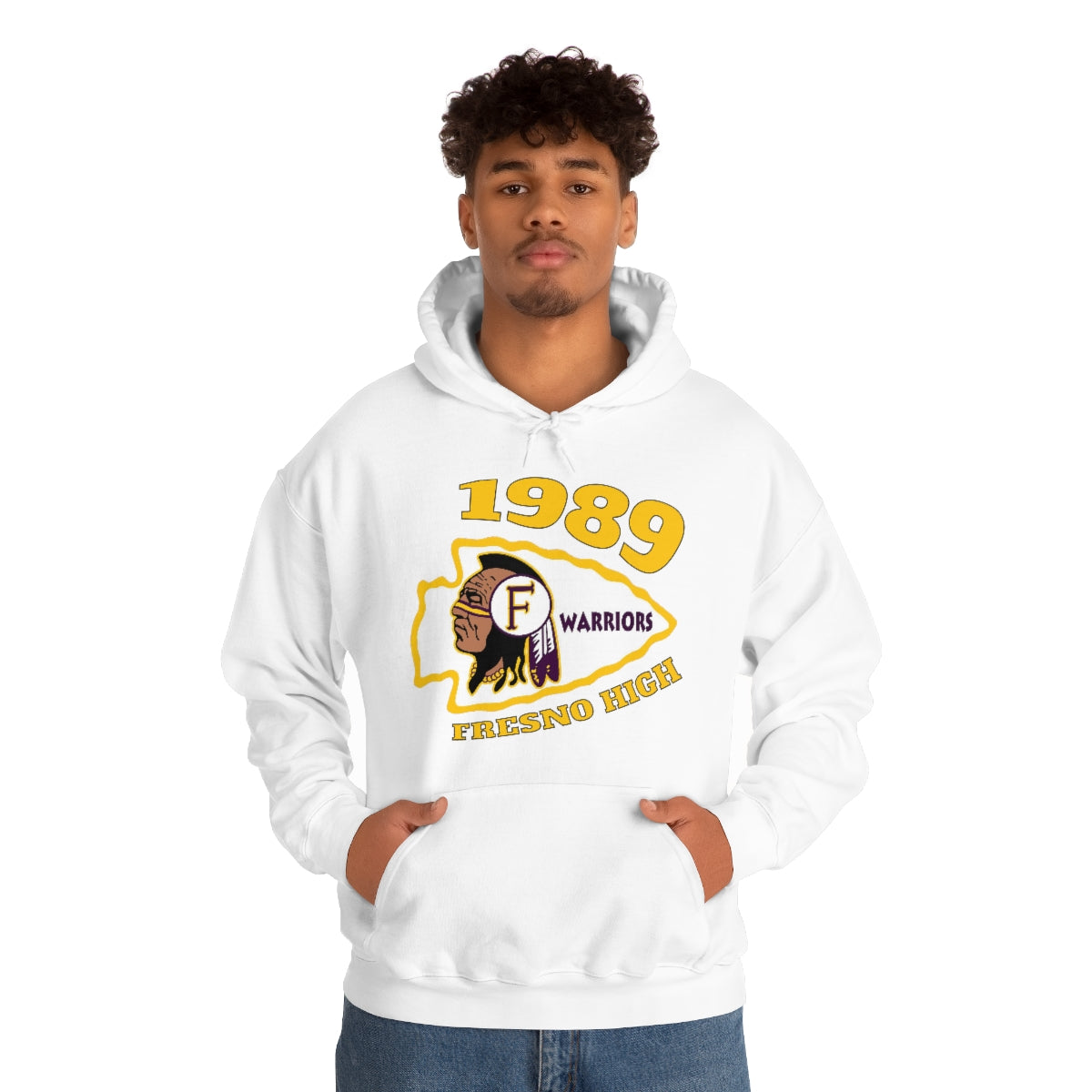 1989 Fresno High Warriors - Unisex Heavy Blend™ Hooded Sweatshirt