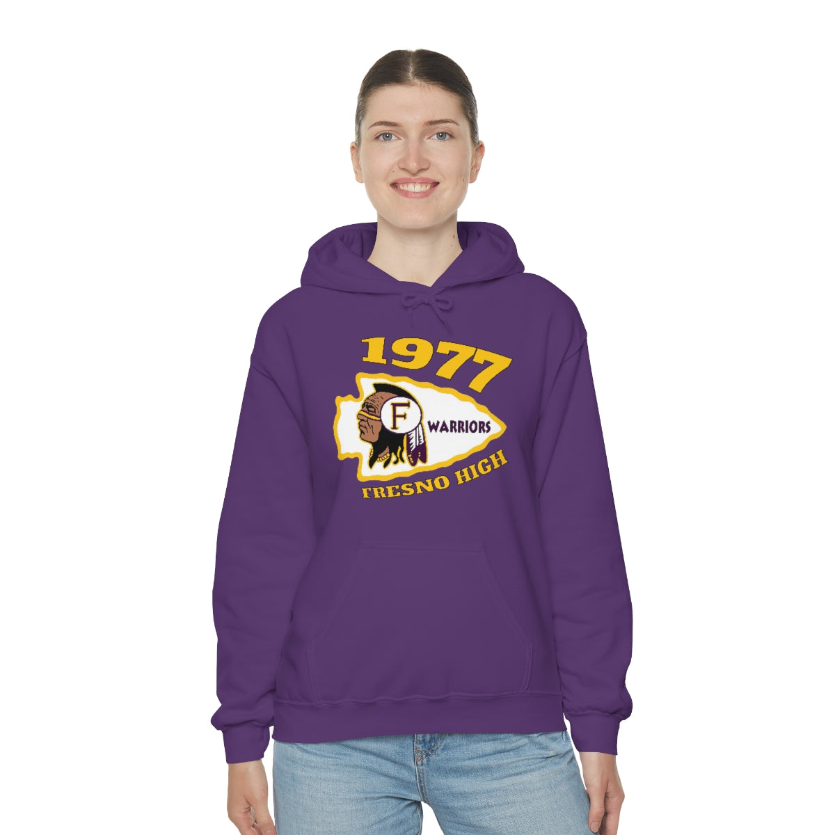 1977 Fresno High Tomahawk - Unisex Heavy Blend™ Hooded Sweatshirt