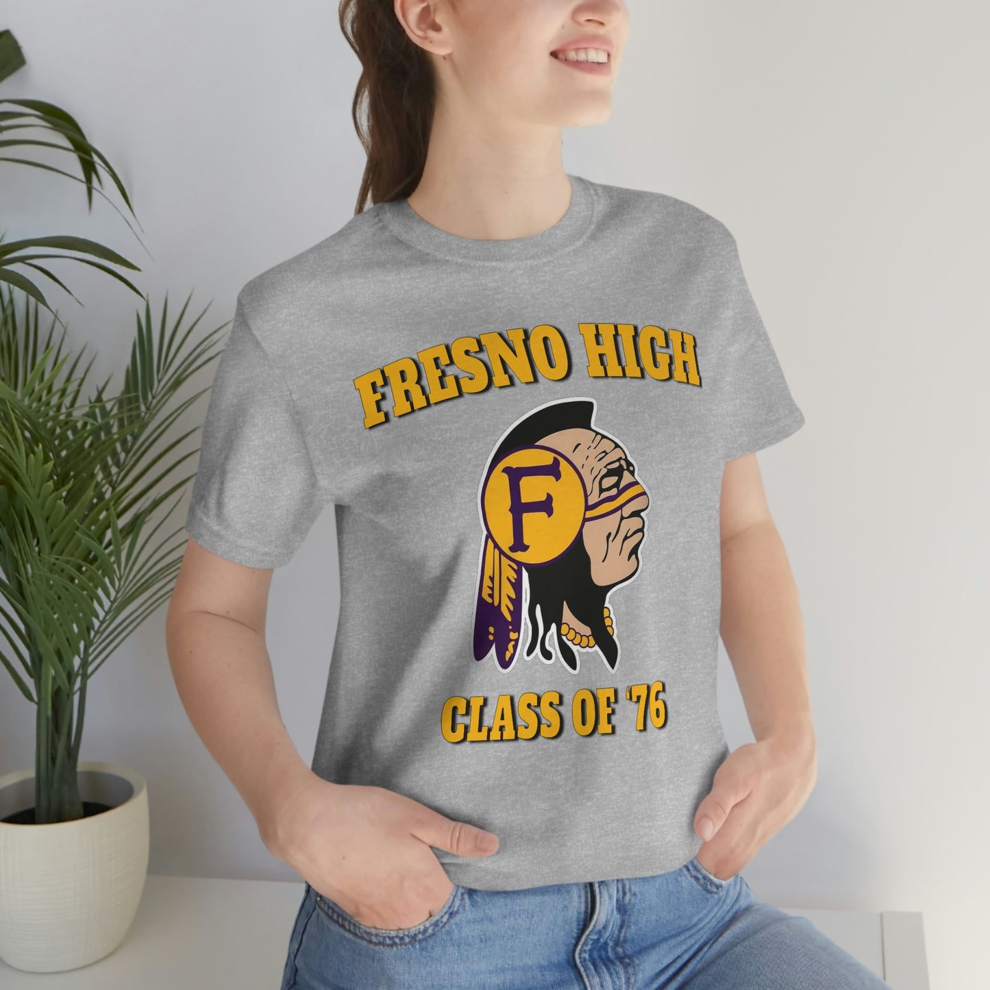 Class of 76 Fresno High - Unisex Jersey Short Sleeve Tee