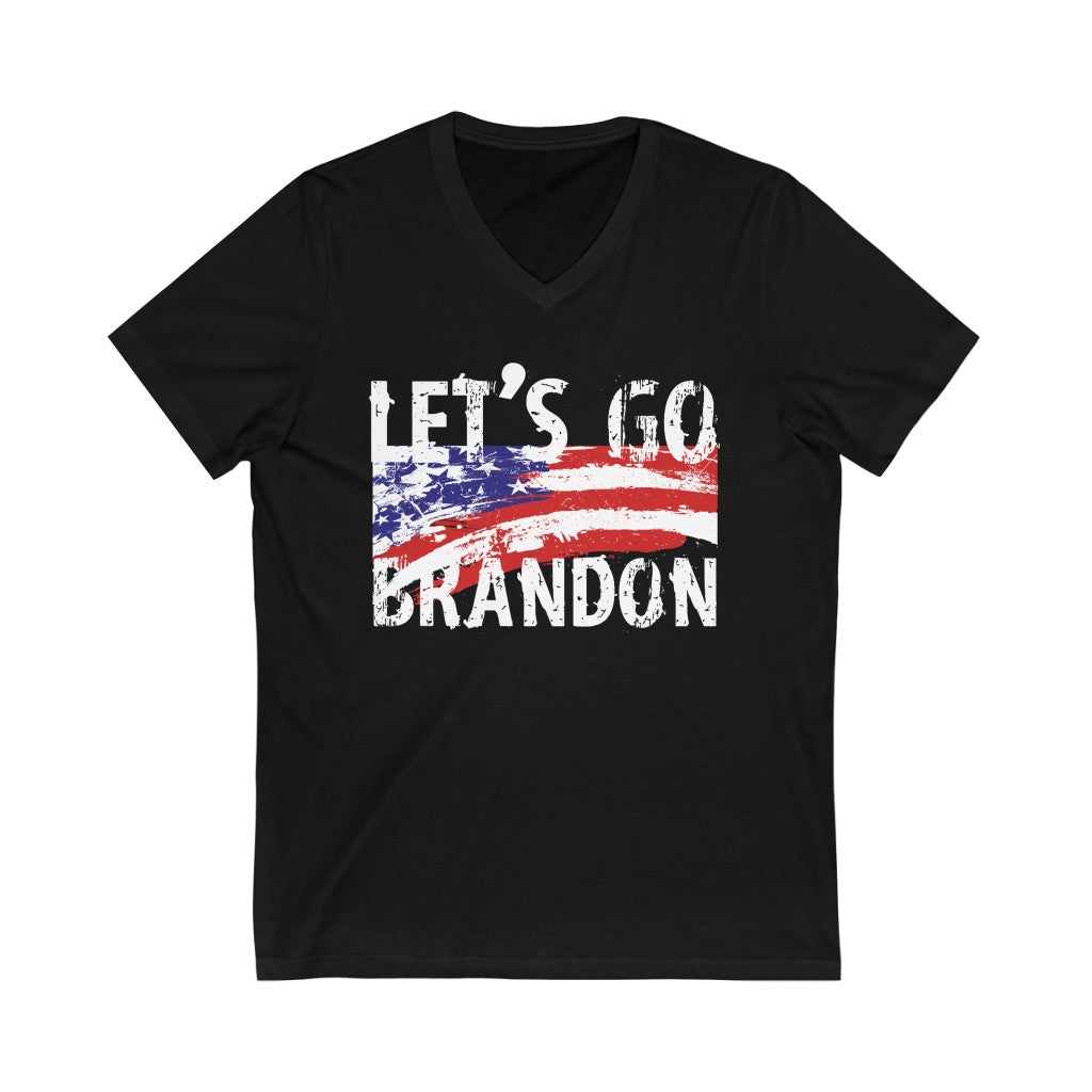 Let's Go Brandon - Unisex Jersey Short Sleeve V-Neck Tee