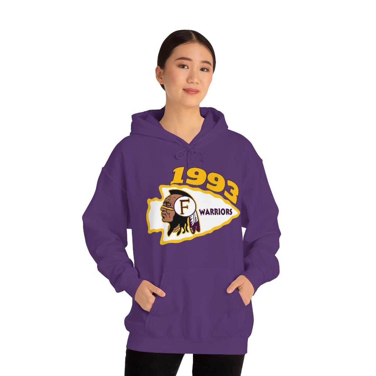 1993 Fresno High Warriors - Unisex Heavy Blend™ Hooded Sweatshirt