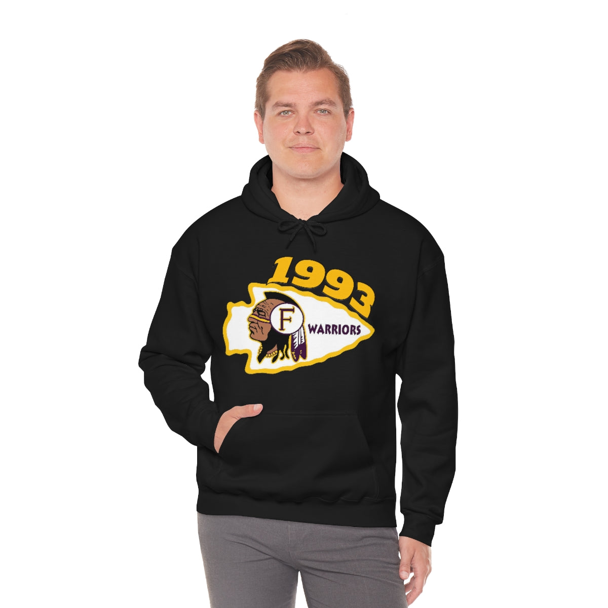 1993 Fresno High Warriors - Unisex Heavy Blend™ Hooded Sweatshirt