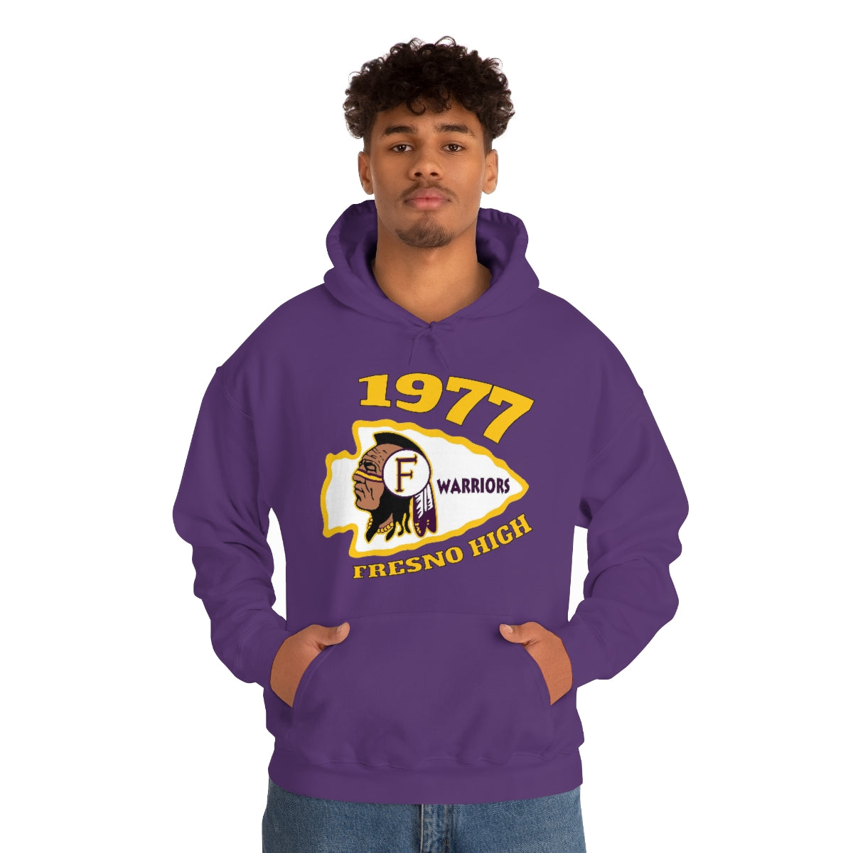 1977 Fresno High Tomahawk - Unisex Heavy Blend™ Hooded Sweatshirt