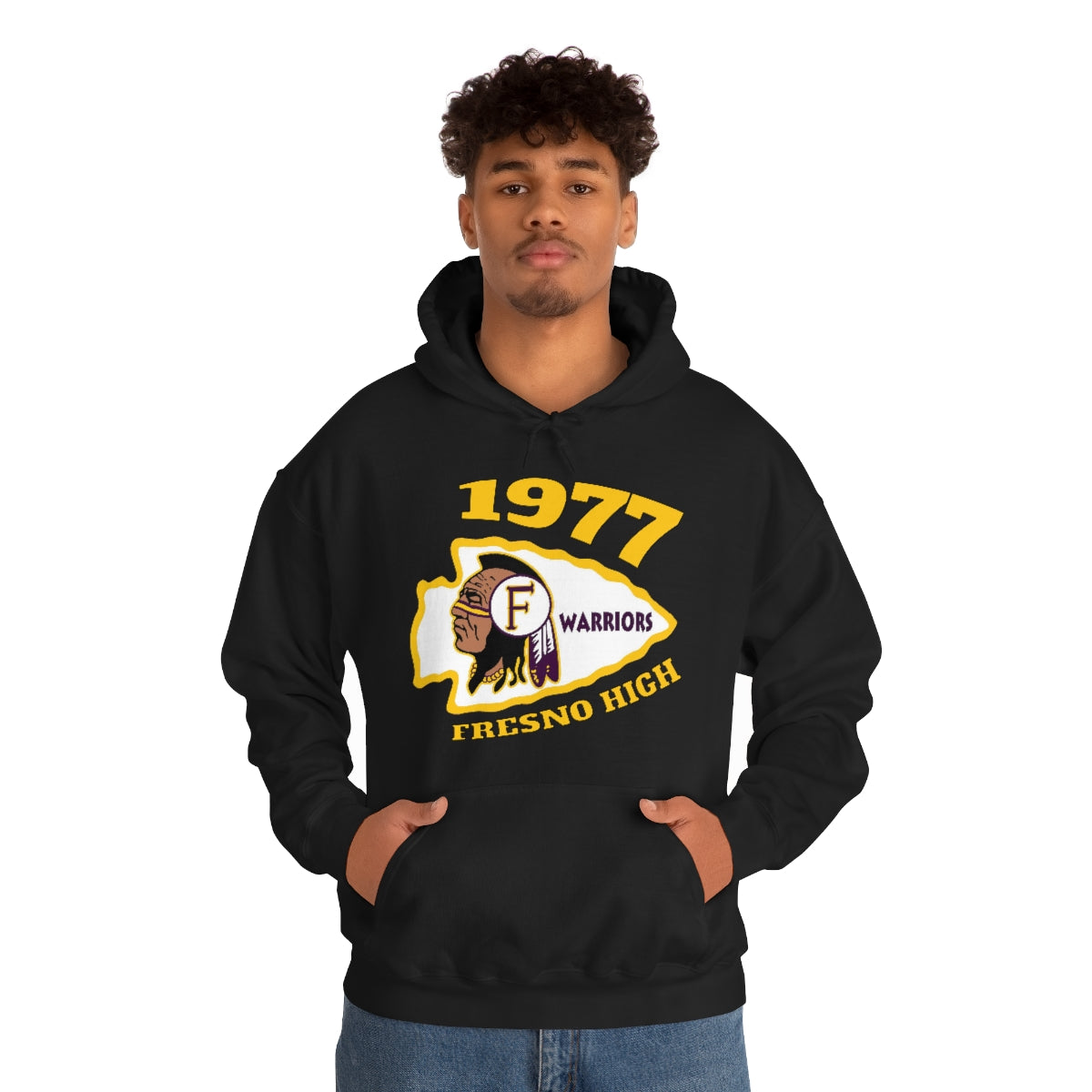 1977 Fresno High Tomahawk - Unisex Heavy Blend™ Hooded Sweatshirt