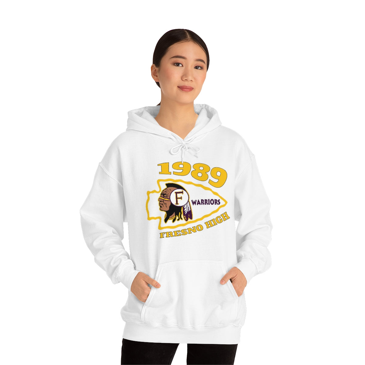 1989 Fresno High Warriors - Unisex Heavy Blend™ Hooded Sweatshirt