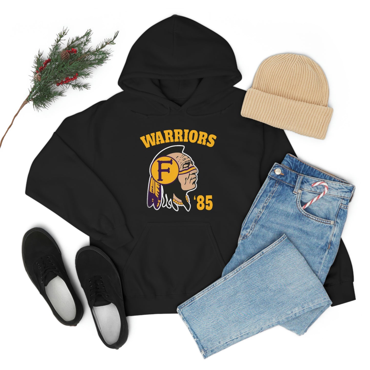 85 Warriors Indian Logo - Unisex Heavy Blend™ Hooded Sweatshirt