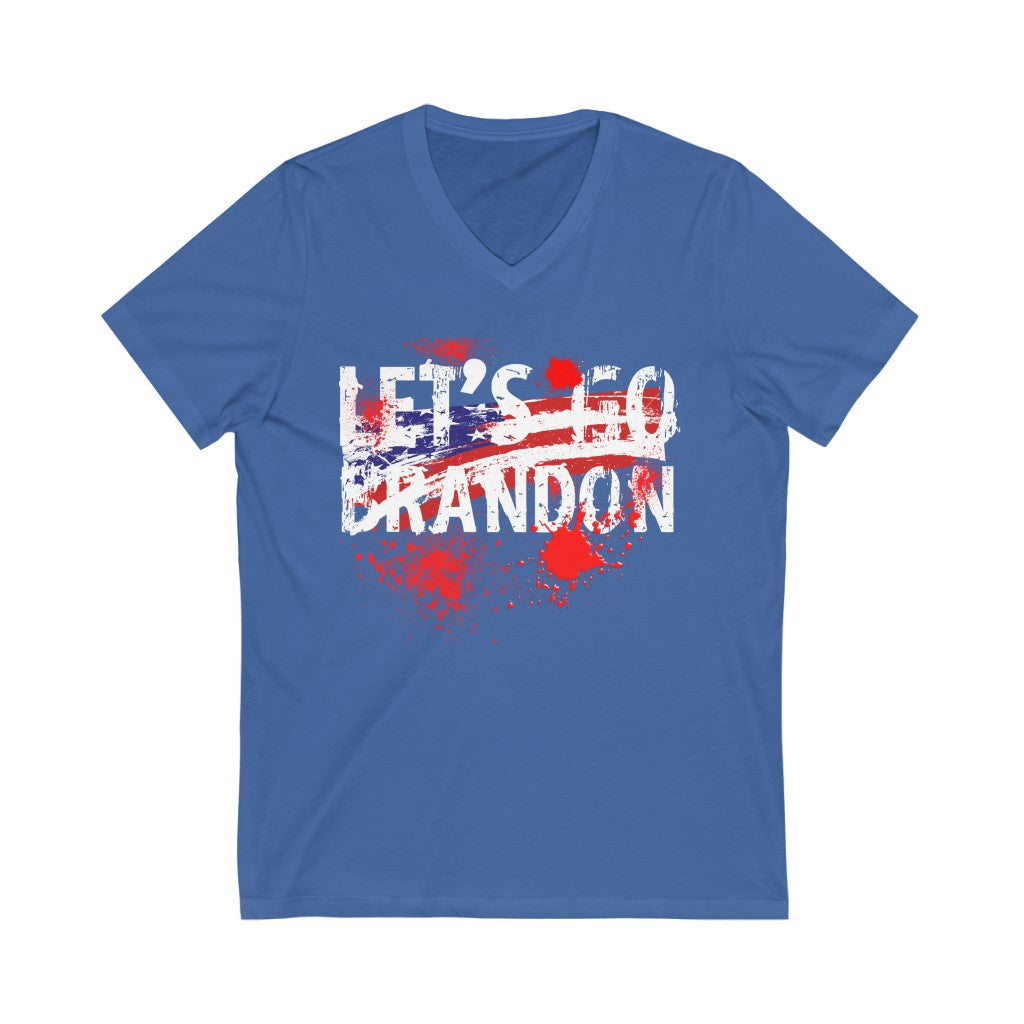 Let's Go Brandon - Unisex Jersey Short Sleeve V-Neck Tee