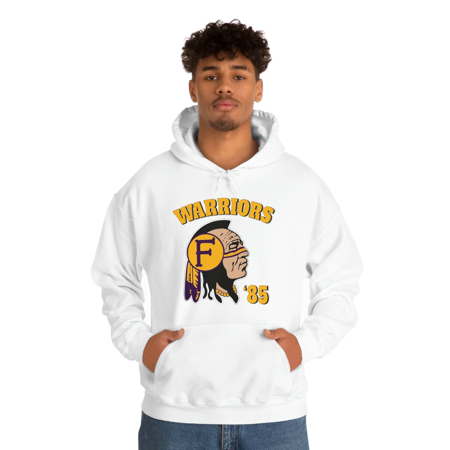 85 Warriors Indian Logo - Unisex Heavy Blend™ Hooded Sweatshirt