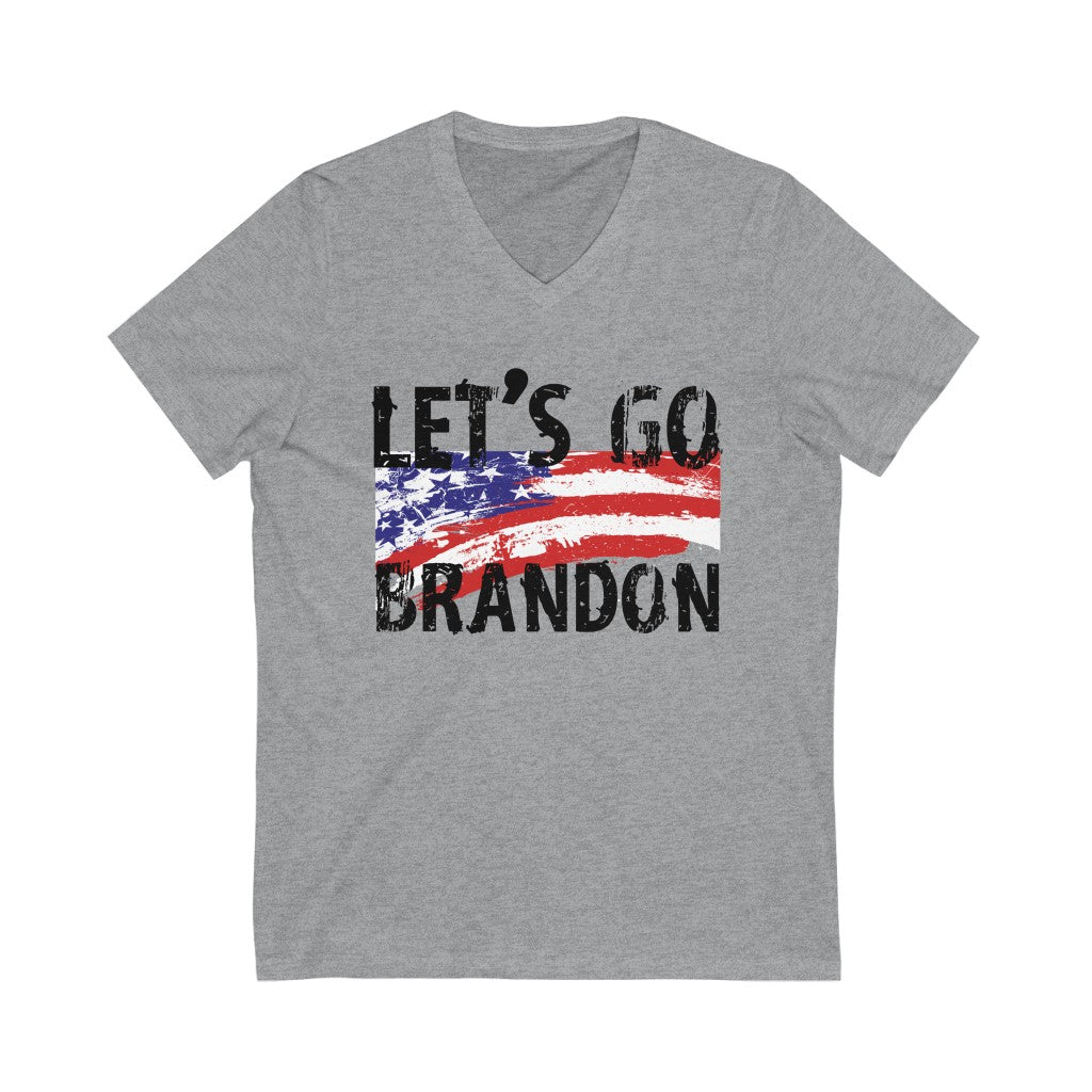 Let's Go Brandon - Unisex Jersey Short Sleeve V-Neck Tee