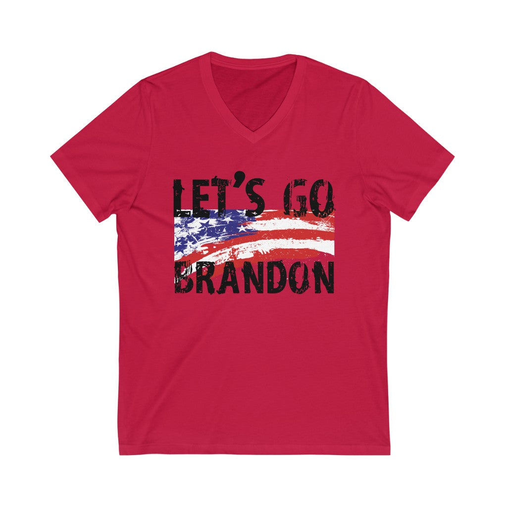 Let's Go Brandon - Unisex Jersey Short Sleeve V-Neck Tee